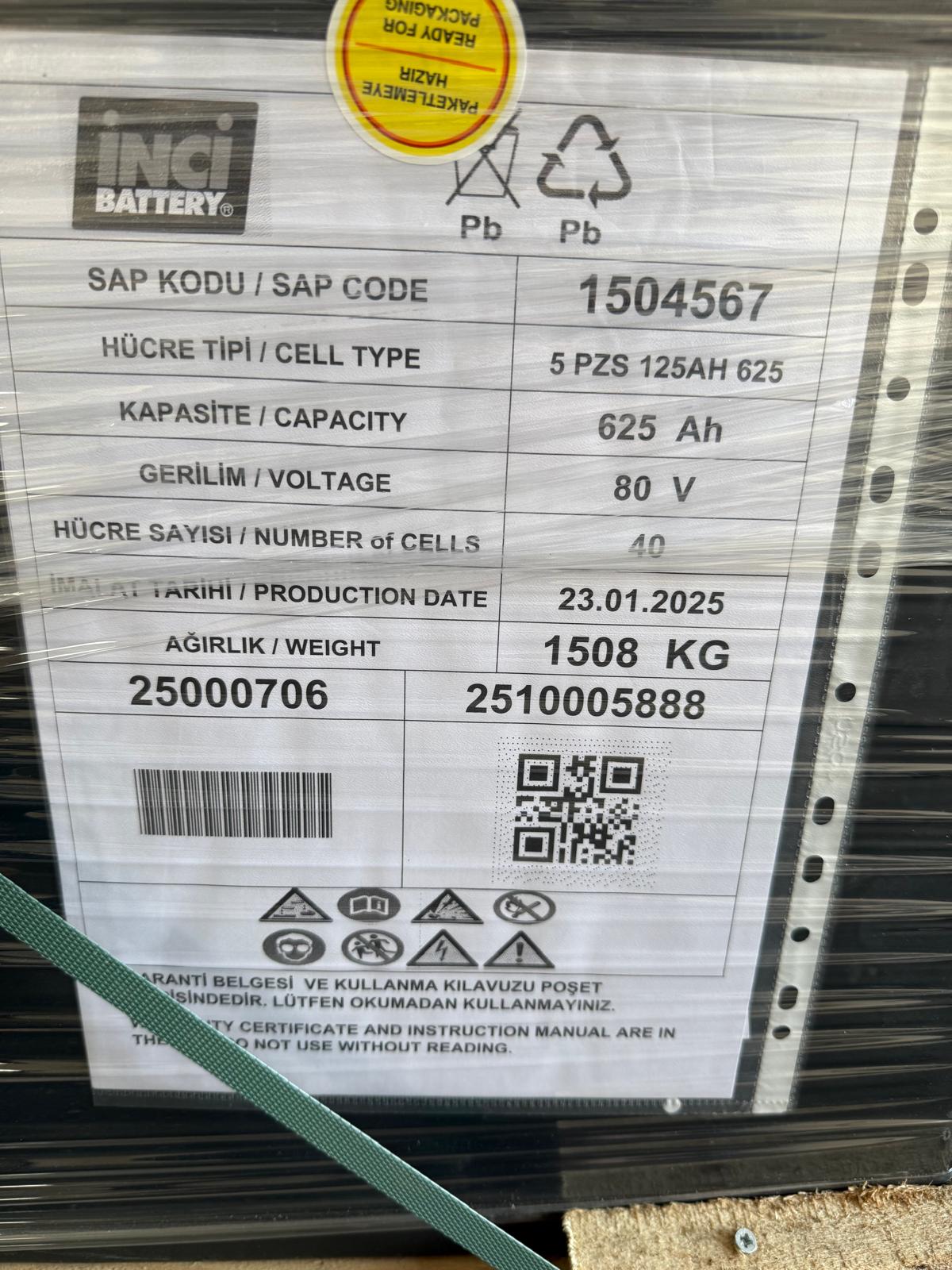80V 625AH 5PZS625 Batterie inkl. Aquamatik und REMA-Stecker