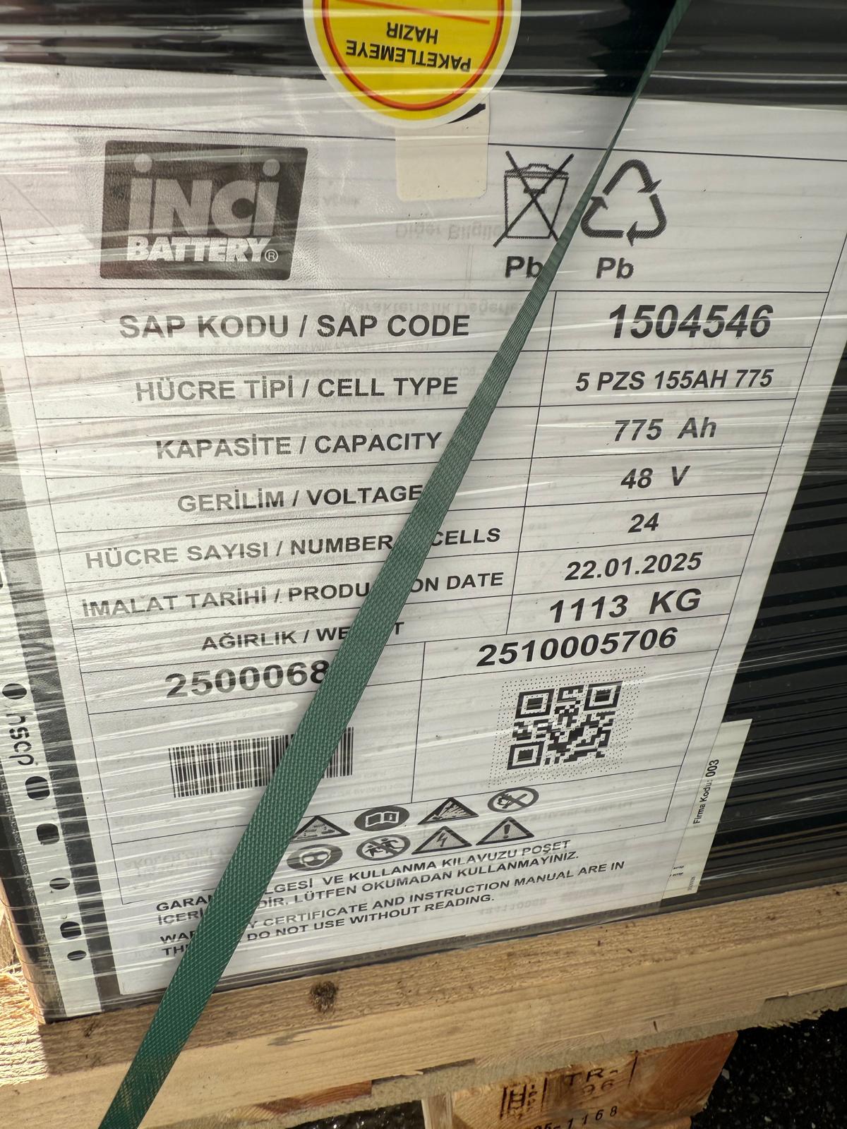 48V 775AH 5PZS775 Batterie inkl. Aquamatik und REMA-Stecker